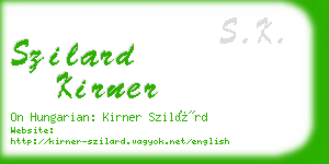 szilard kirner business card